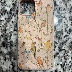 Nature-Inspired Bird and Butterfly Phone Case